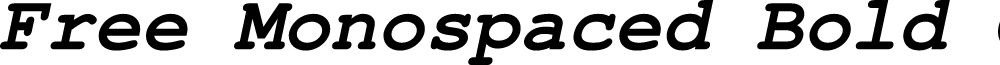 Free Monospaced Bold Oblique